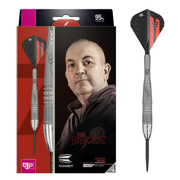 Target Darts Phil Taylor Power 9Five Gen 7 95% Tungsten Steel Tip Darts-1-22 GRAM-Premier Darts