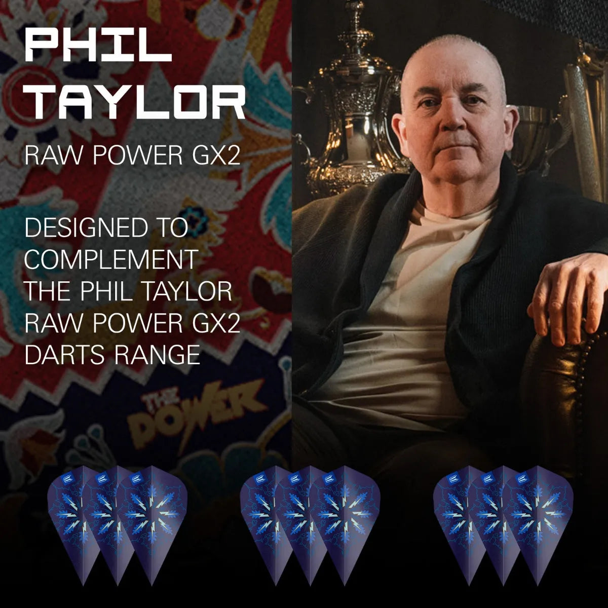 Target Darts Phil Taylor Power Gx2 Pro Ultra Vapor Dart Flights x3 Sets