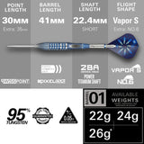 Target Darts Phil Taylor Power Gx2 SP 95% Tungsten Steel Tip Darts