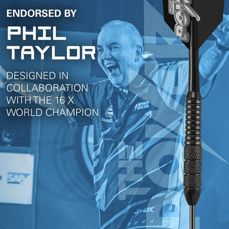 Target Darts Phil Taylor Power Storm Black Brass Steel Tip Darts