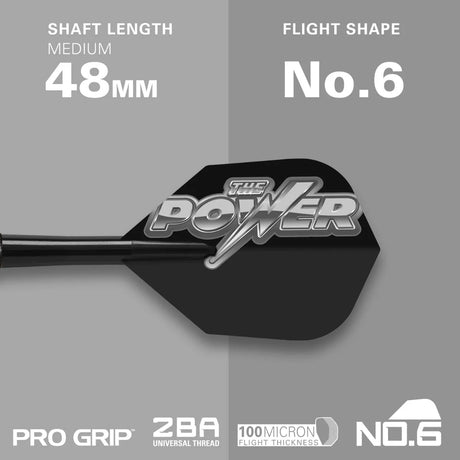 Target Darts Phil Taylor Power Storm Black Brass Steel Tip Darts