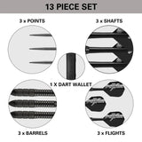Target Darts Phil Taylor Power Storm Black Brass Steel Tip Darts