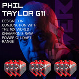 Target Darts Phil Taylor Raw Power G11 Pro Ultra No2 Dart Flights x3 Sets