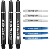 Target Darts Pro Grip Shafts Set - Black, White & Blue x3 Sets