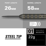 Target Darts RVB Brass 2023 Steel Tip Darts