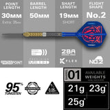 Target Darts Raymond Van Barneveld Gen6 95% Tungsten Steel Tip Darts