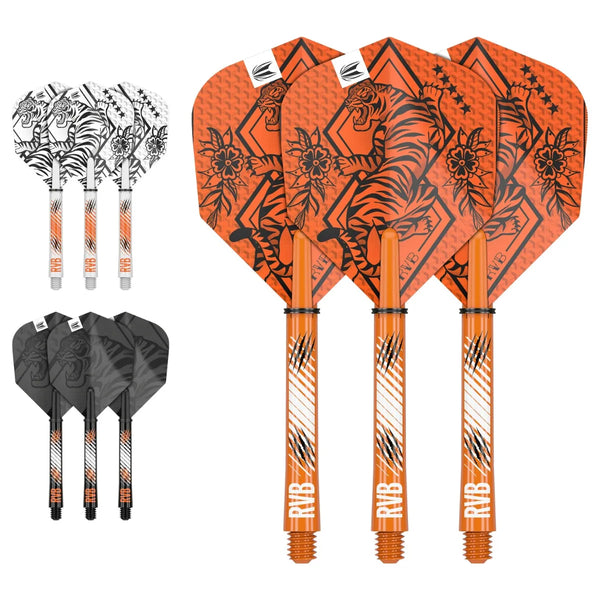 Target Darts Raymond Van Barneveld Ink Flight & Shaft Kit-1-Orange-Short-Premier Darts