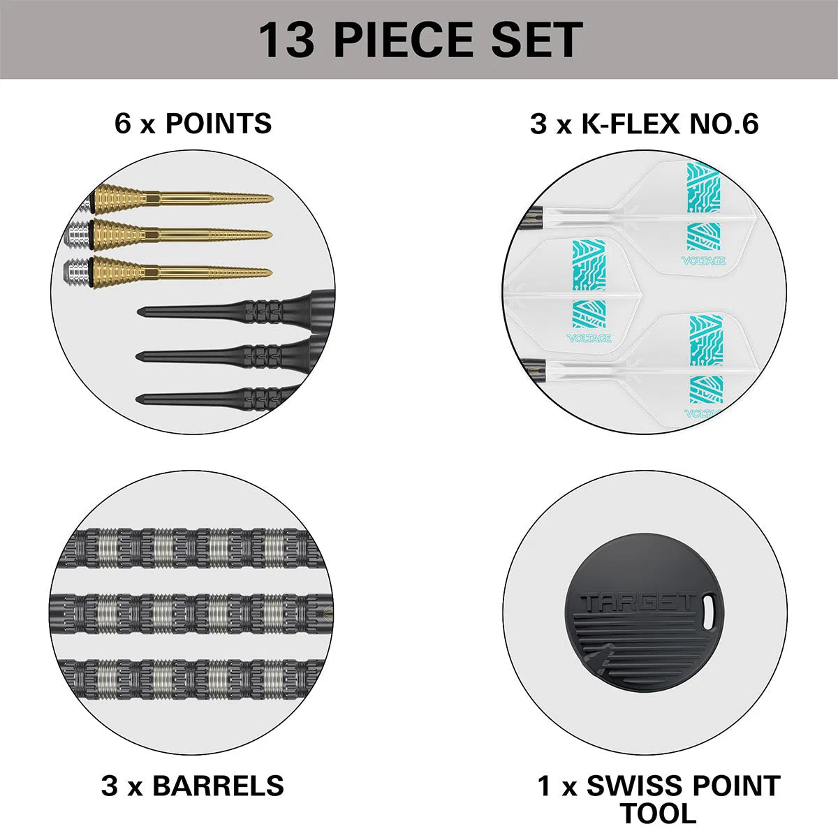 Target Darts Rob Cross 95K 95% Tungsten Soft Tip Darts