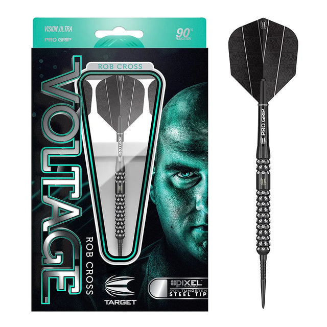 Target Darts Rob Cross Black Pixel 90% Tungsten Steel Tip Darts