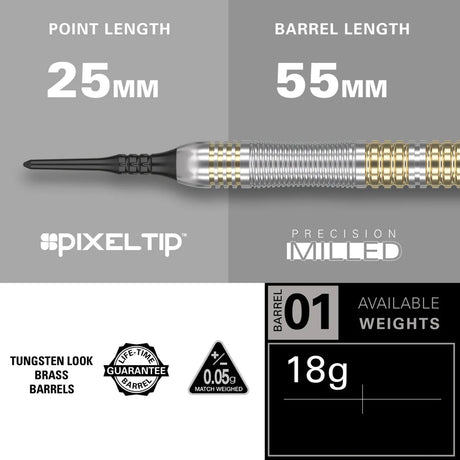 Target Darts Rob Cross Brass Soft Tip Darts