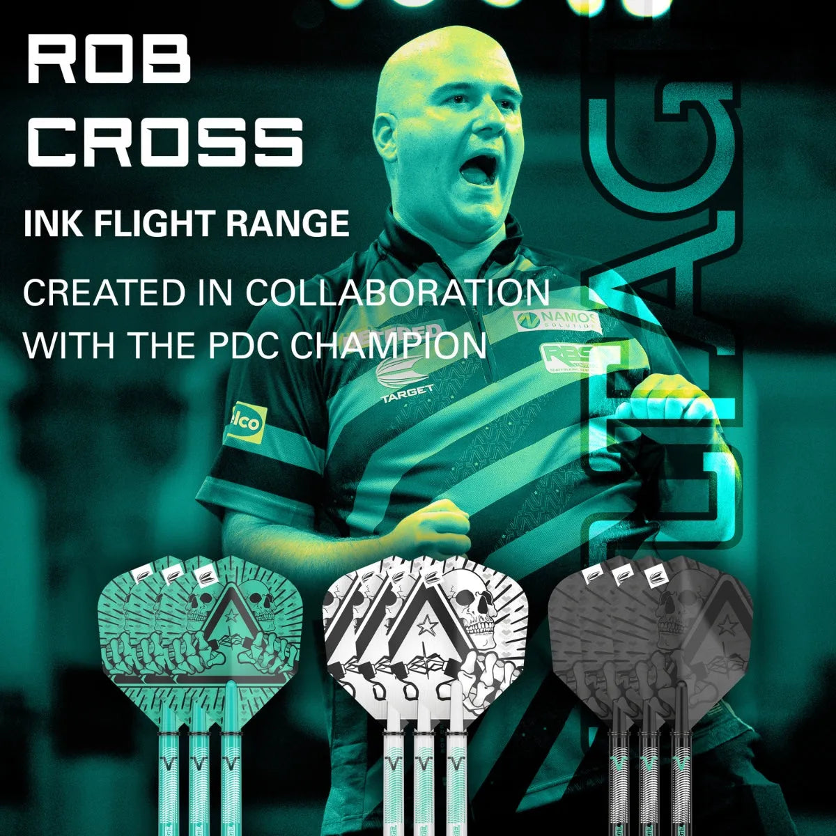 Target Darts Rob Cross Ink Flight & Shaft Kit