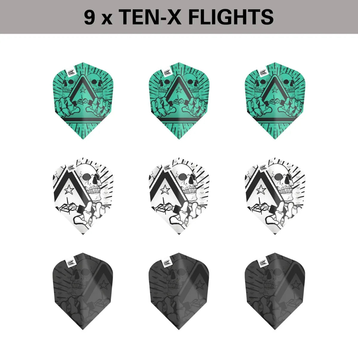 Target Darts Rob Cross Ink TEN-X Flights x3 Sets