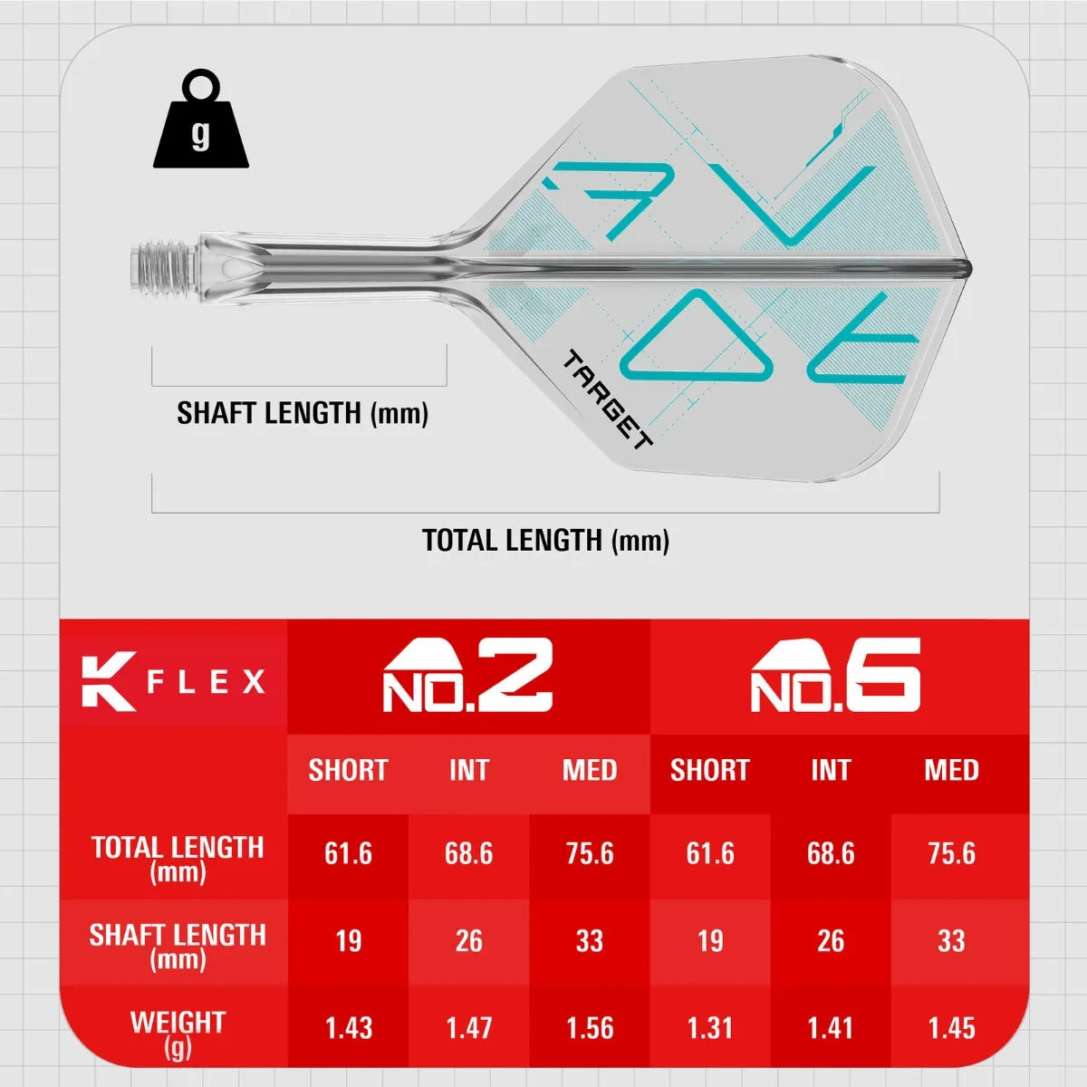 Target Darts Rove K-Flex Flight System No6