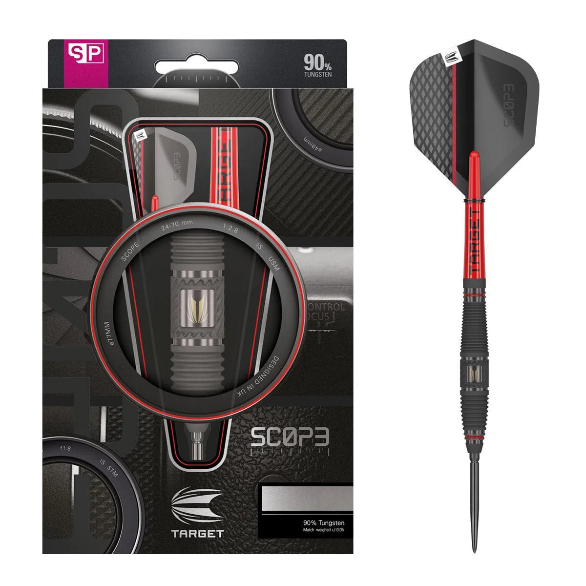 Target Darts Scope SP03 90% Tungsten Steel Tip Darts