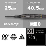 Target Darts Scott Williams Black 90% Tungsten Soft Tip Darts