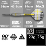 Target Darts Scott Williams Gen 2 SP 90% Tungsten Steel Tip Darts