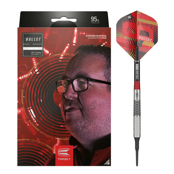 Target Darts Stephen Bunting Gen 5 95% Tungsten Soft Tip Darts-1-18 GRAM-Premier Darts