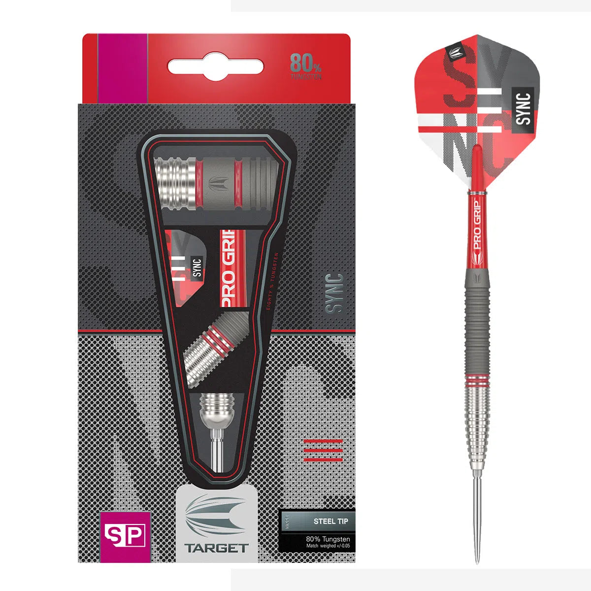 Target Darts Sync 02 80% Tungsten Steel Tip Darts