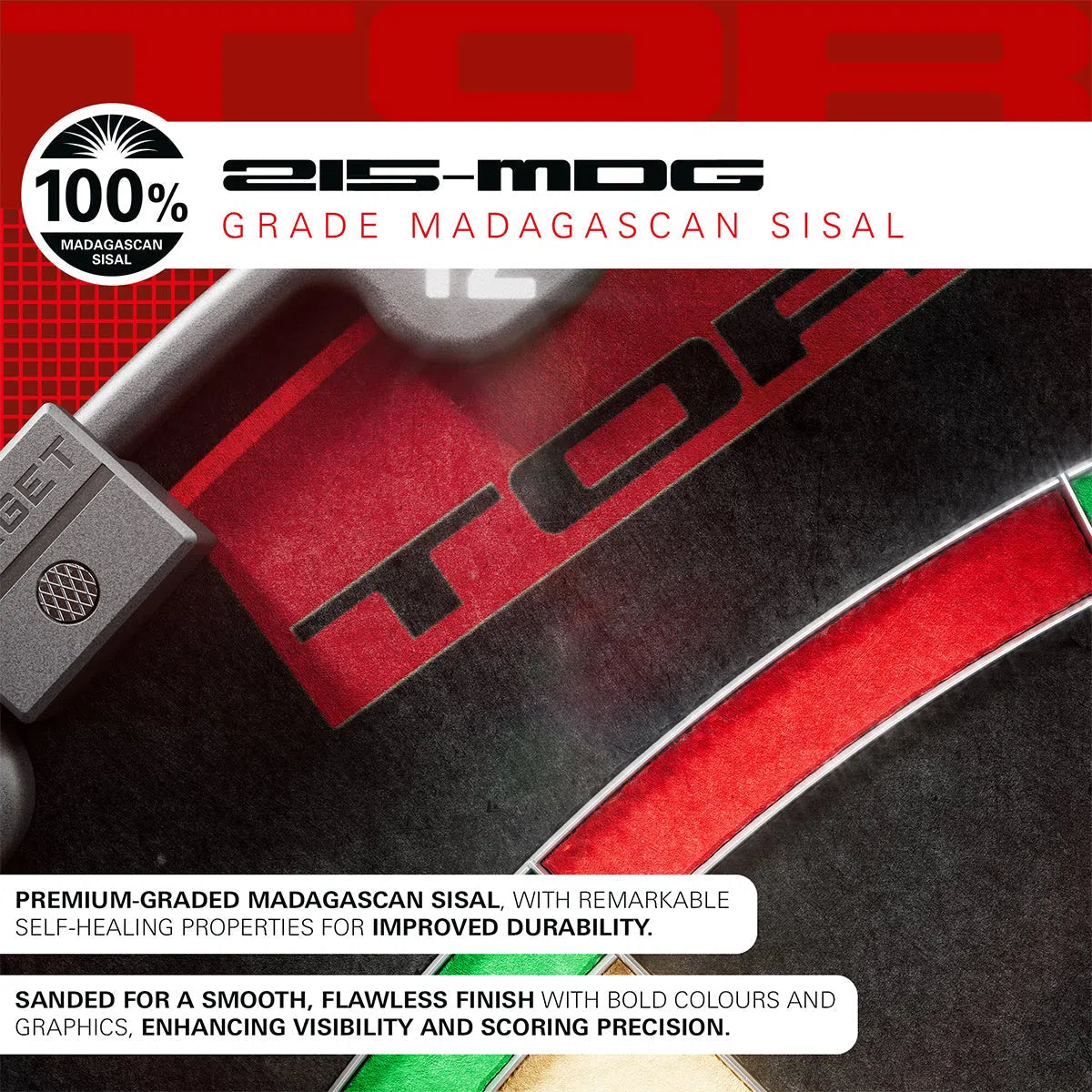 Target TOR Professional Dartboard | Premium Madagascan Sisal – Premier ...