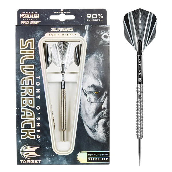 Target Darts Tony OShea Silverback 90% Steel Tip Darts-1-24 GRAM-Premier Darts