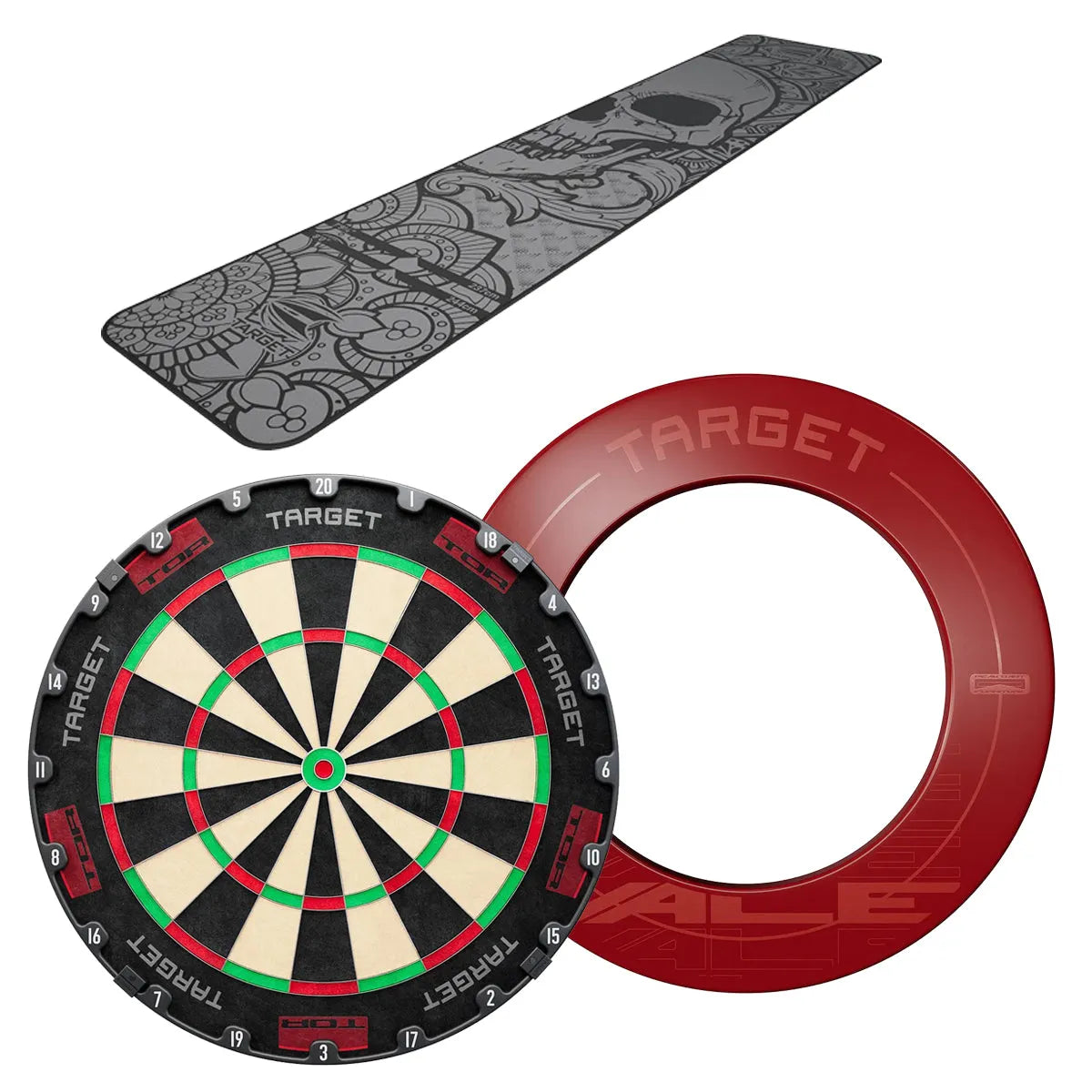 Target Tor Board, World Champion Mat & Vale Surround Bundle-16-Ink-Premier Darts