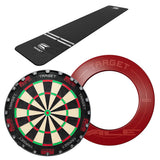 Target Tor Board, World Champion Mat & Vale Surround Bundle-18-White-Premier Darts
