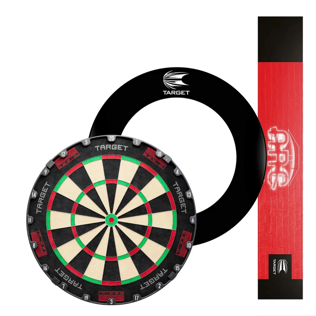 Target Tor Board, Arc Light & Tour Surround Bundle-1-Black-Premier Darts