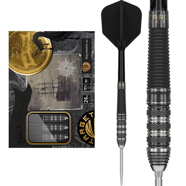 Target Japan Black Marque Armageddon SP 90% Tungsten Steel Tip Darts-1-22 GRAM-Premier Darts
