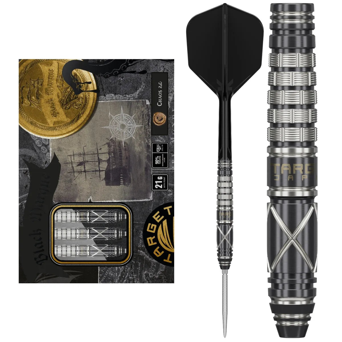 Target Japan Black Marque Chaos 2.0 SP 90% Tungsten Steel Tip