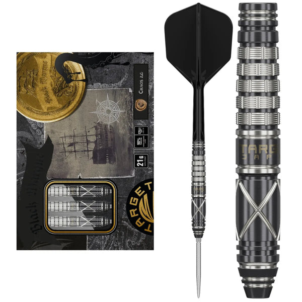 Target Japan Black Marque Chaos 2.0 SP 90% Tungsten Steel Tip Darts-1-21 GRAM-Premier Darts