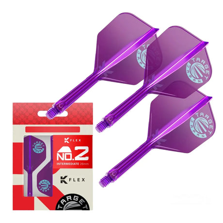 Target Japan Blue Logo Purple Limited Edition K-Flex Flight System No2-8-Intermediate-Premier Darts