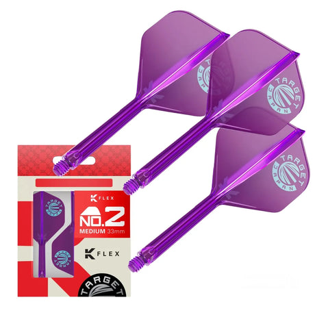 Target Japan Blue Logo Purple Limited Edition K-Flex Flight System No2-10-Medium-Premier Darts