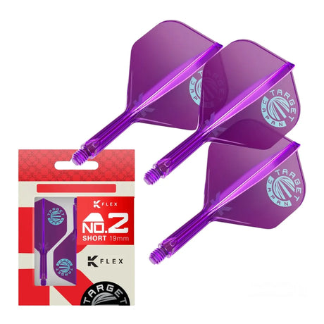 Target Japan Blue Logo Purple Limited Edition K-Flex Flight System No2-6-Short-Premier Darts