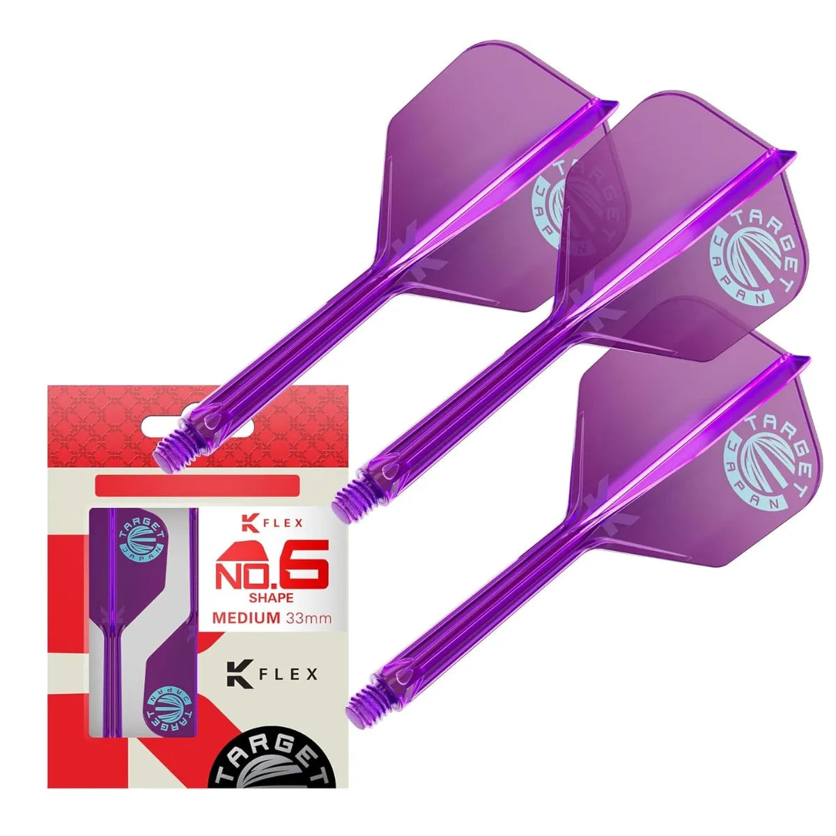 Target Japan Blue Logo Purple Limited Edition K-Flex Flight System No6-10-Medium-Premier Darts
