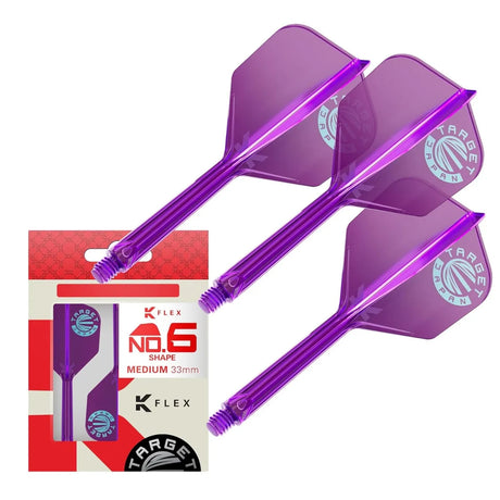 Target Japan Blue Logo Purple Limited Edition K-Flex Flight System No6-10-Medium-Premier Darts