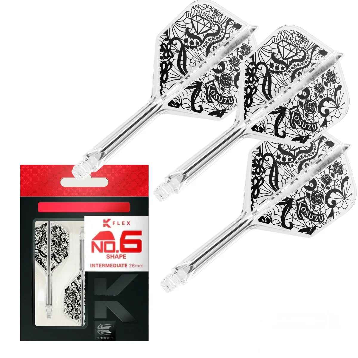 Target Japan Diamond K-Flex Flight System No6-8-Intermediate-Premier Darts