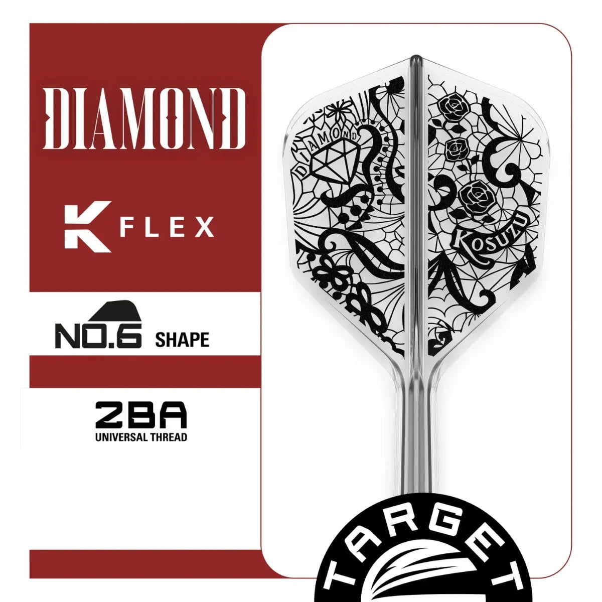 Target Japan Diamond K-Flex Flight System No6-4-Short-Premier Darts