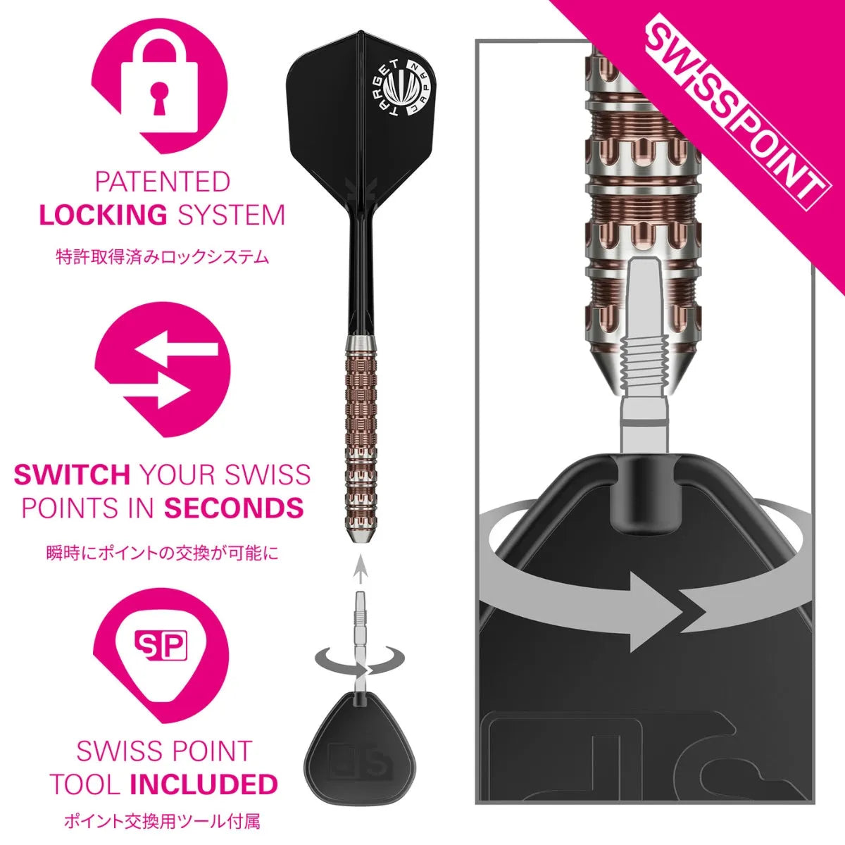 Target Japan George Nishitani Raptor G6 90% Tungsten Steel Tip Darts