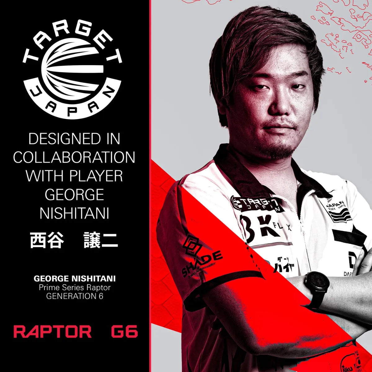 Target Japan George Nishitani Raptor G6 90% Tungsten Steel Tip Darts