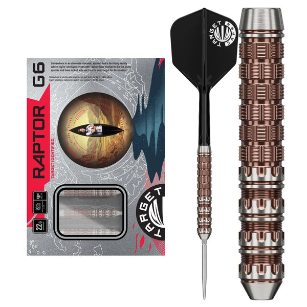 Target Japan George Nishitani Raptor G6 90% Tungsten Steel Tip Darts-1-22 GRAM-Premier Darts