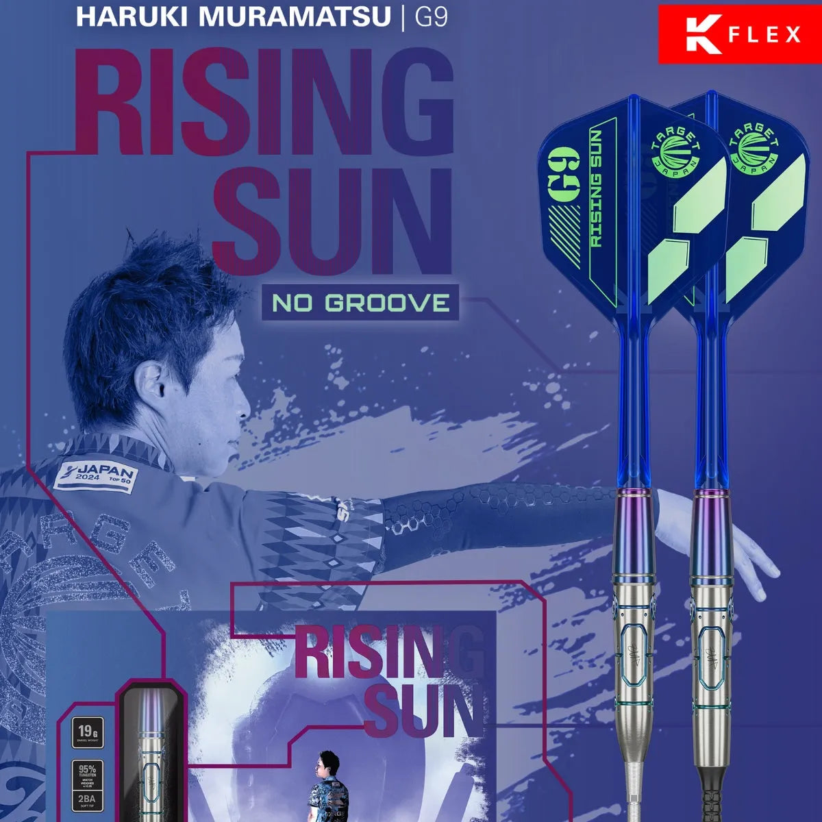 TARGET RISING SUN G9 NO GROOVE SWISSPOINT Haruki Muramatsu Darts