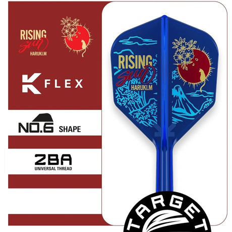 Target Japan Haruki Muramatsu Rising Sun K-Flex Flight System No6-6-Short-Premier Darts
