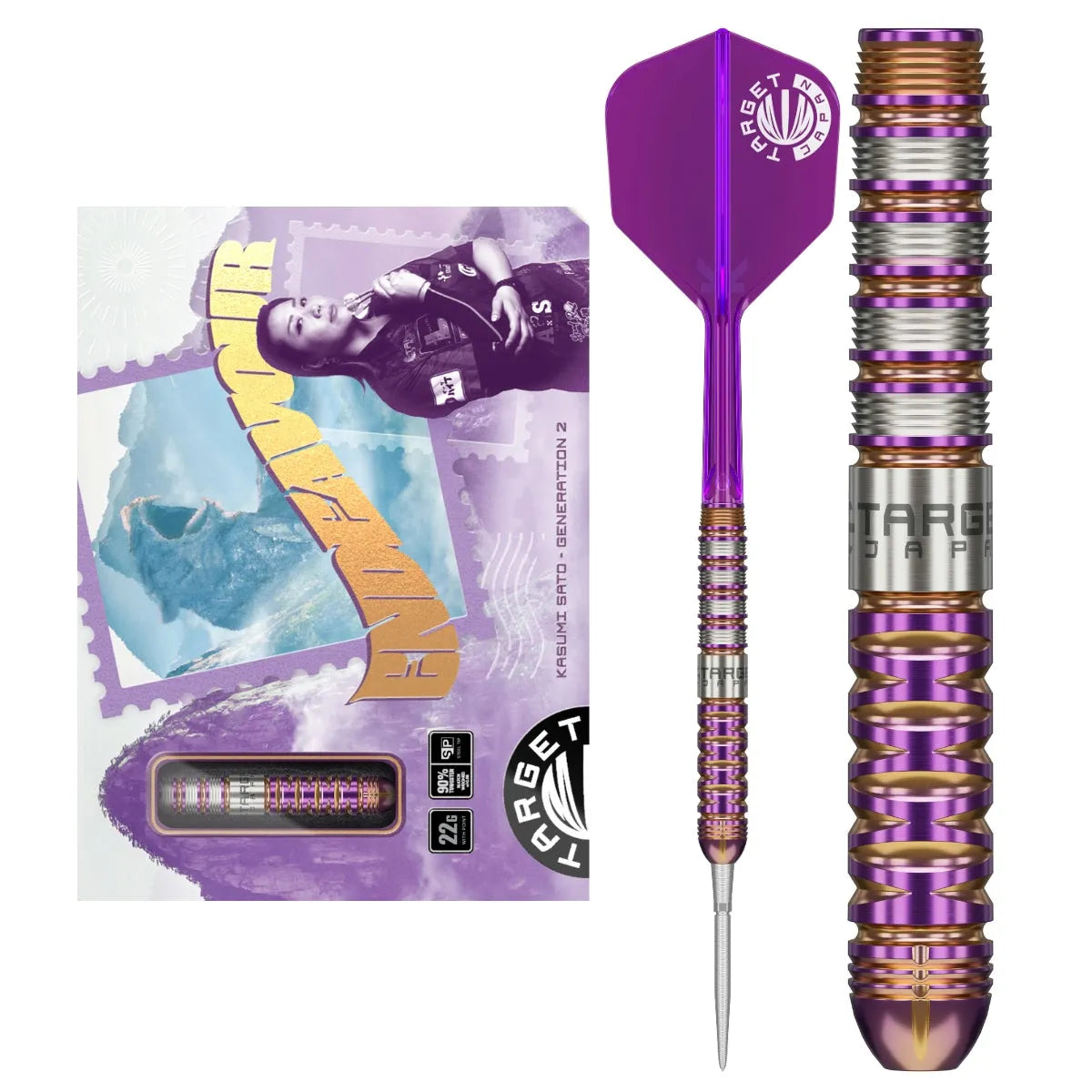 Target Japan Kasumi Sato Endeavour G2 90% Tungsten Steel Tip Darts