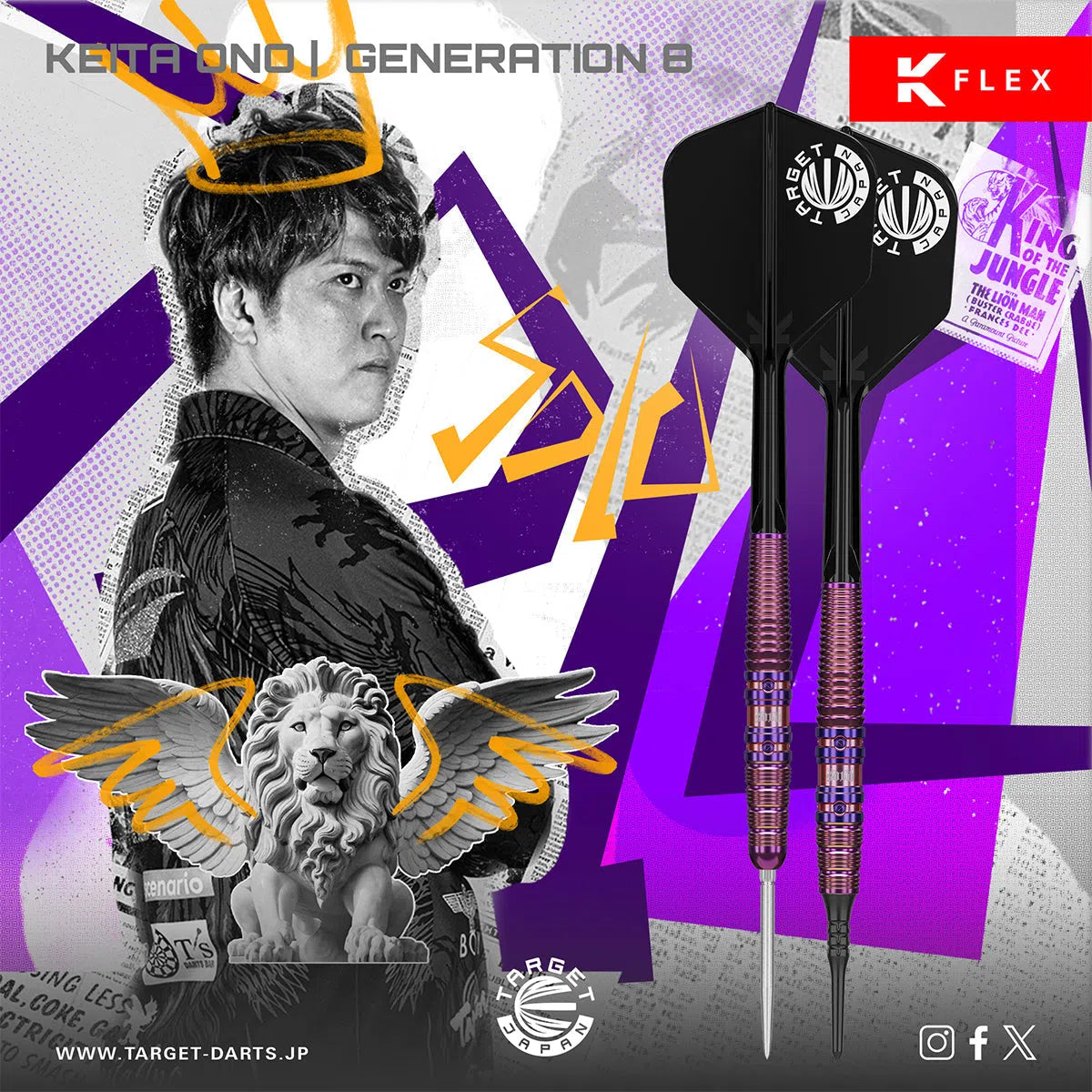 Target Japan Keita Ono Solo G8 SP 90% Tungsten Steel Tip Darts