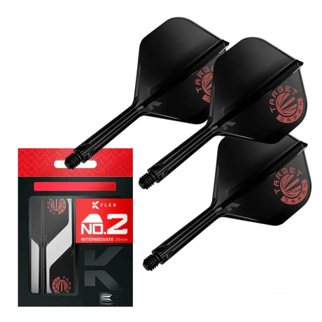 Target Japan Logo Black Limited Edition K-Flex Flight System No2-7-Intermediate-Premier Darts