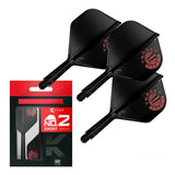 Target Japan Logo Black Limited Edition K-Flex Flight System No2-5-Short-Premier Darts