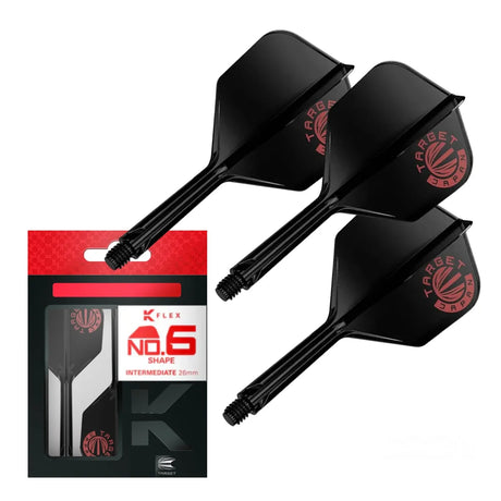 Target Japan Logo Black Limited Edition K-Flex Flight System No6-7-Intermediate-Premier Darts