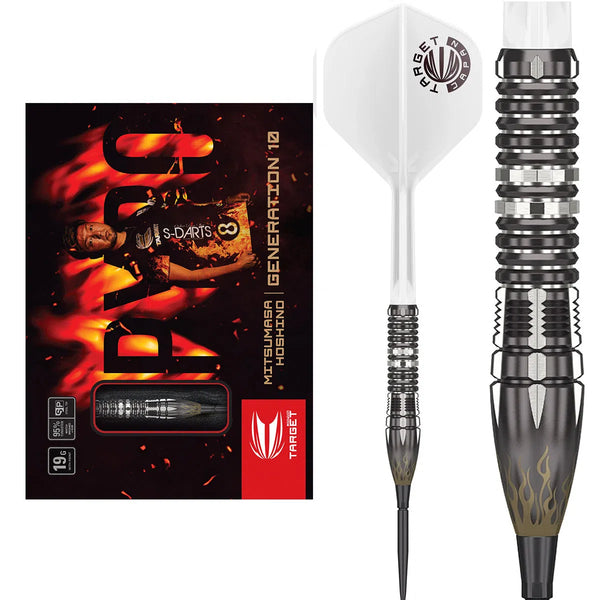 Target Japan Mitsumasa Hoshino Pyro G10 95% Tungsten Steel Tip Darts-1-19 GRAM-Premier Darts