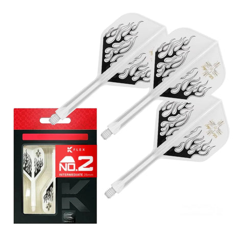 Target Japan Mitsumasa Hoshino Pyro White K-Flex Flight System No2-9-Intermediate-Premier Darts