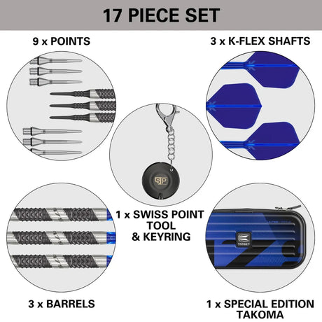 Target Darts 975 Ultra Marine 10 97.5% Tungsten Soft Tip Darts